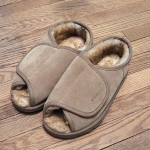 Pamir Sheepskin And Suede Leather Slippers